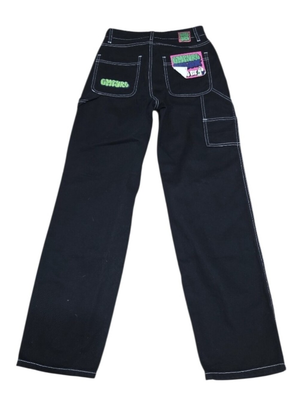 Empyre Tori Loose Fit Carpenter Pants Black Womens Size 0 Steeetwear Skater